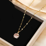 Sakura Rose Romantique Stainless Steel Necklace