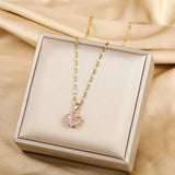 Sakura Rose Romantique Stainless Steel Necklace