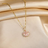 Sakura Rose Romantique Stainless Steel Necklace